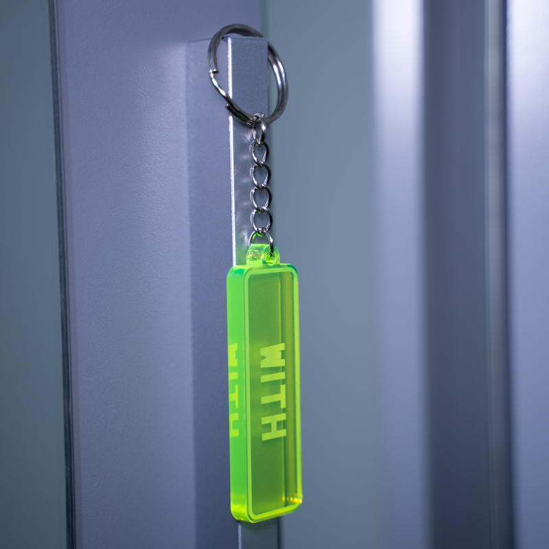 Green Lime Plate Keyring